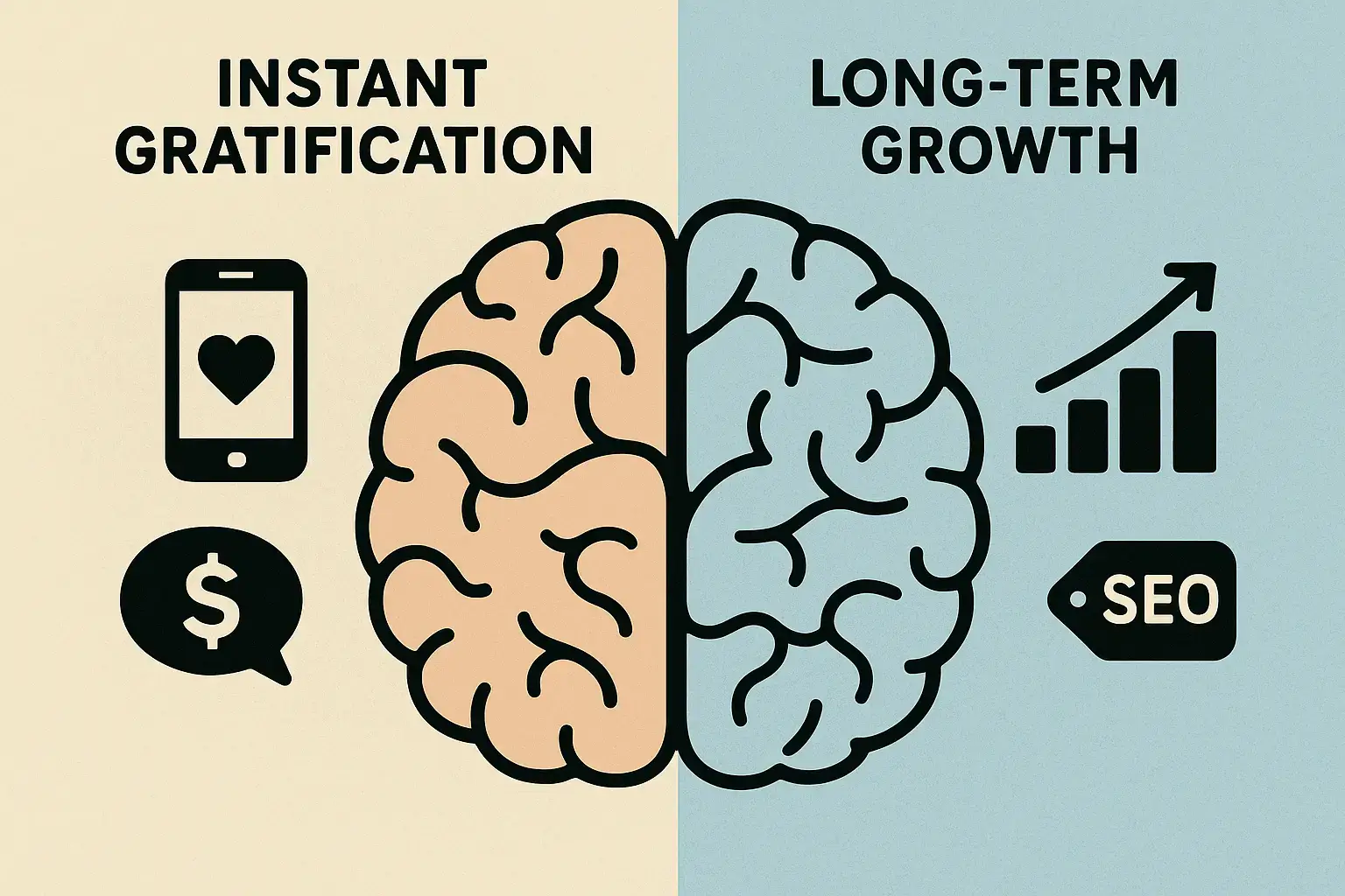 Malaysian business psychology instant gratification social media versus long term SEO growth mindset